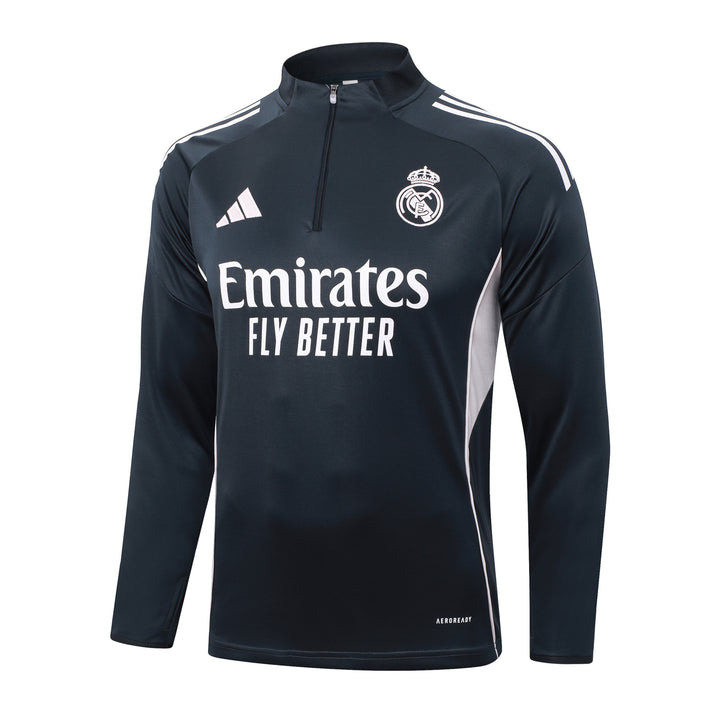 Blusão Real Madrid 2025/26 - Cinza Escuro