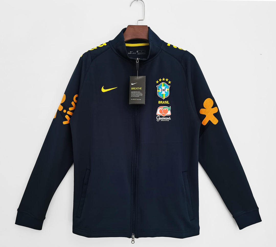 Blusão Treino Retrô Brasil 2022 - Azul Marinho