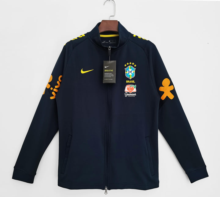 Blusão Treino Retrô Brasil 2022 - Azul Marinho