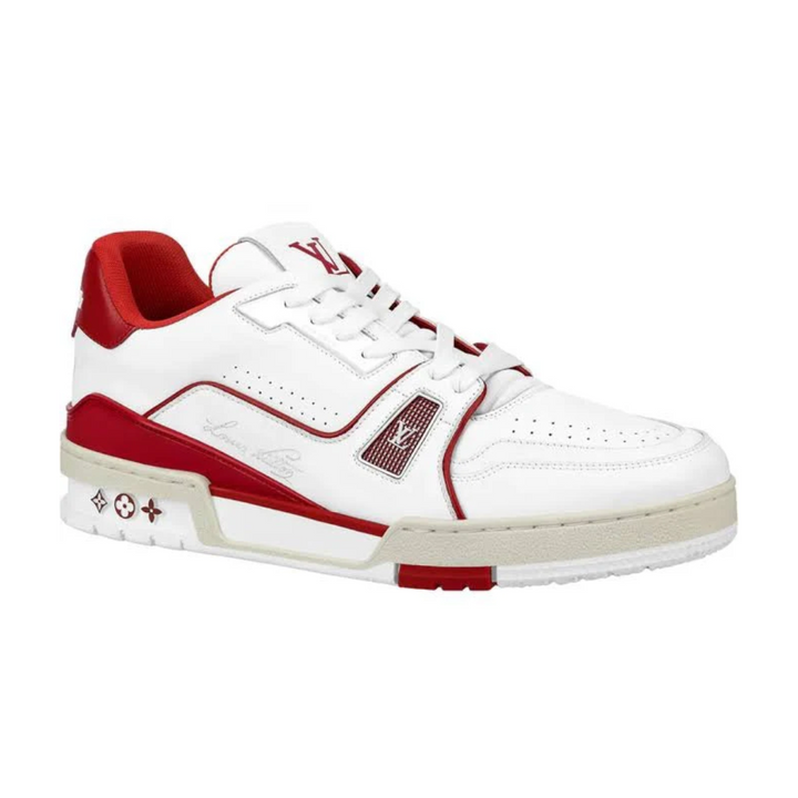 Louis Vuitton Trainer – Bordô/Branco/Vermelho