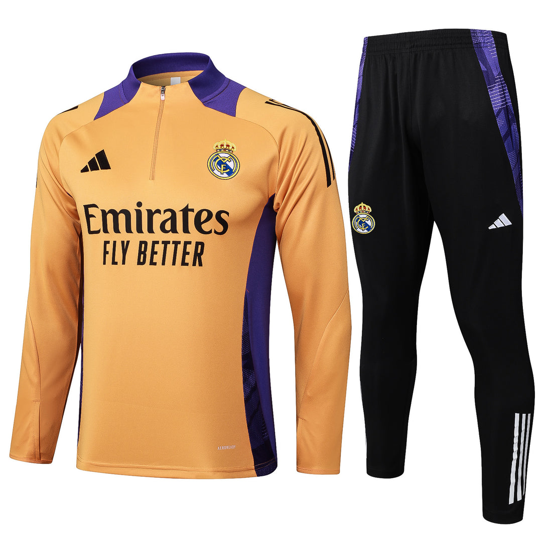 Conjunto Treino Real Madrid 24/25 - Laranja