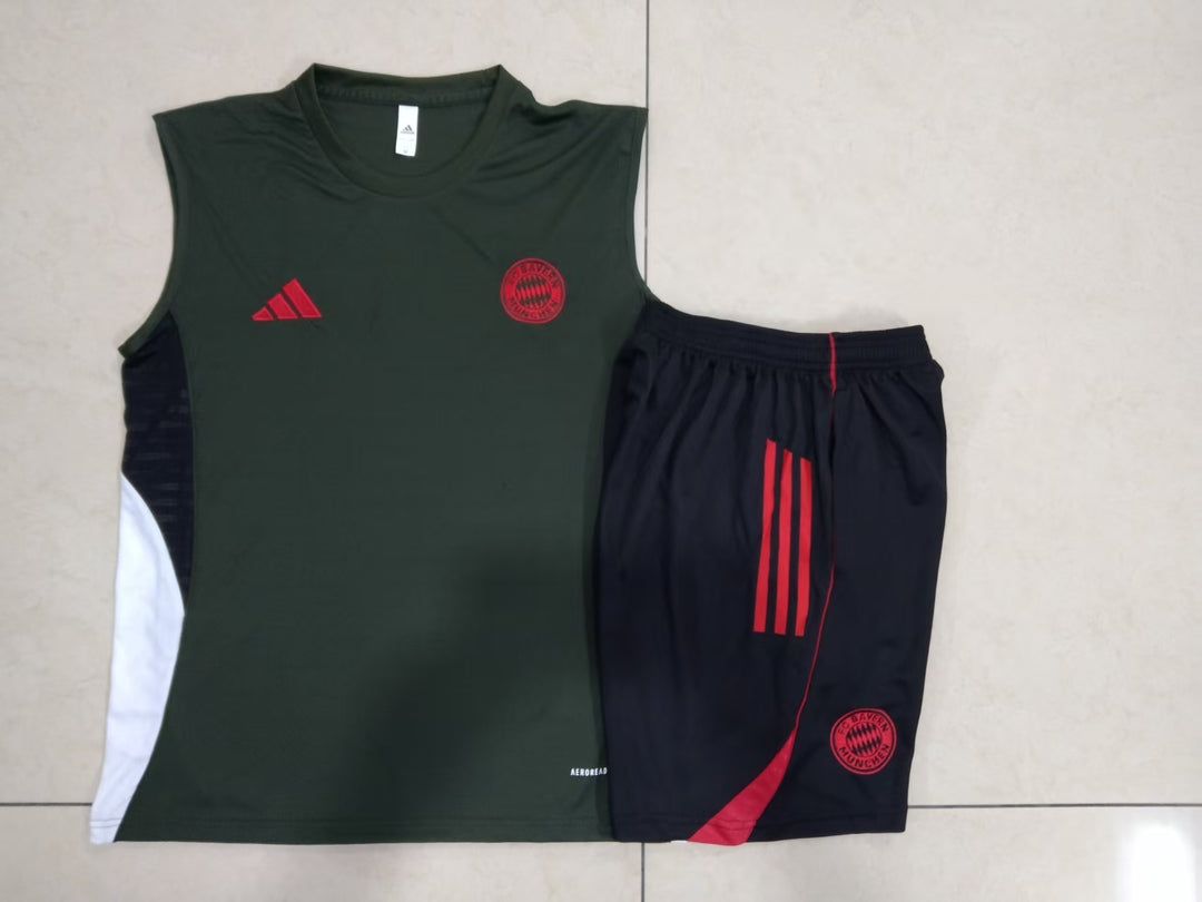 Kit Regata Bayern de Munique 25/26 - Verde Militar/Preto/Vermelho