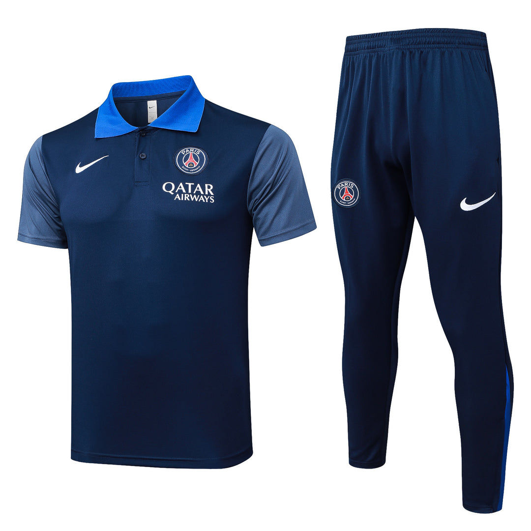 Kit Polo PSG 25/26 - Azul Marinho/Azul Royal