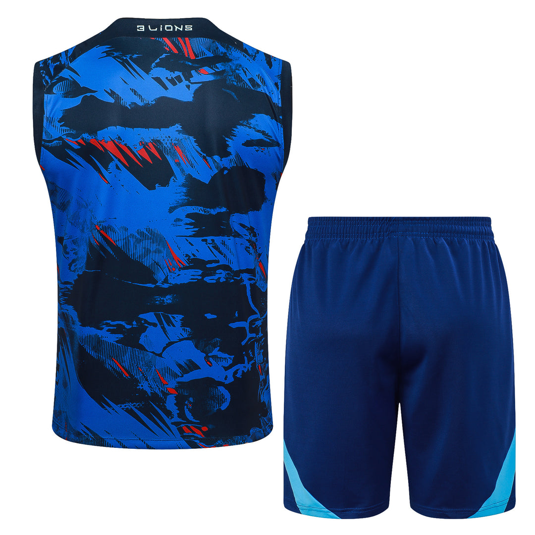 Kit Regata Inglaterra 23/24 - Azul Royal/Preto/Vermelho