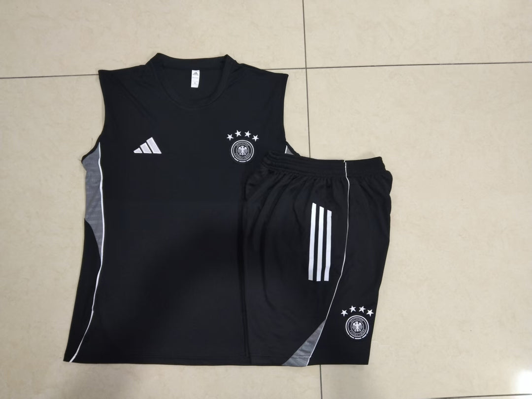 Kit Regata Alemanha 25/26 - Preto/Cinza/Branco