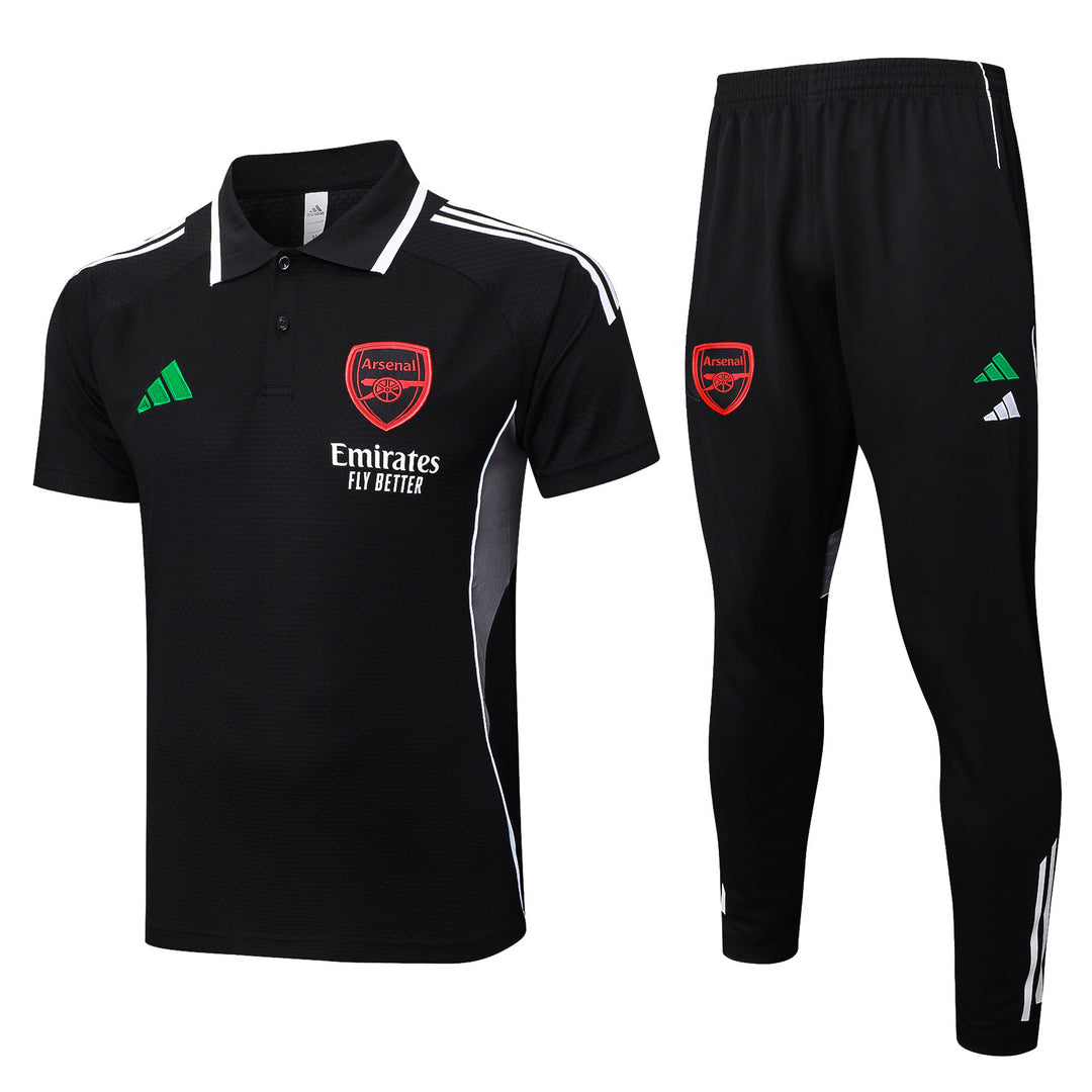 Kit Polo Arsenal 25/26 - Preto