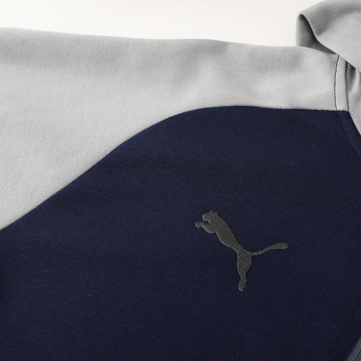 Conjunto Puma Tech Fleece - Azul Escuro/Cinza