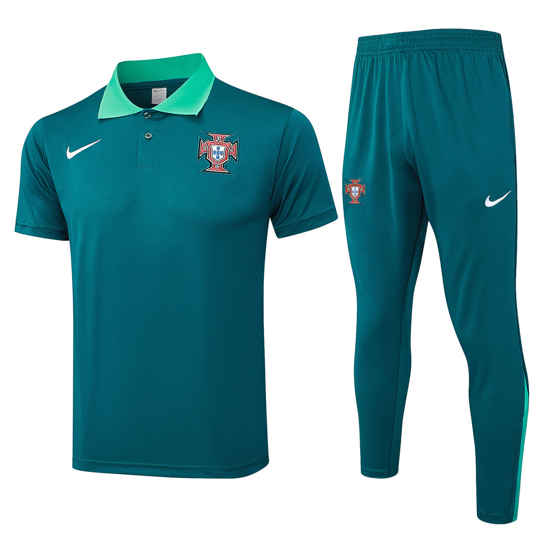 Kit Polo Portugal 24/25 - Verde Petróleo