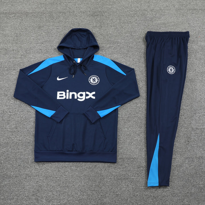 Conjunto Chelsea 2024/25 Azul Marinho II - Capuz