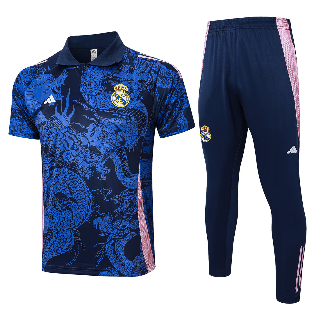 Kit Polo Real Madrid 24/25 - Dragão Azul Royal