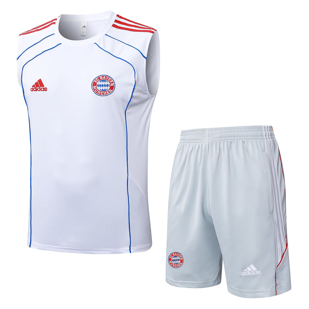 Kit Regata Bayern de Munique 25/26 - Branco/Cinza Claro/Azul