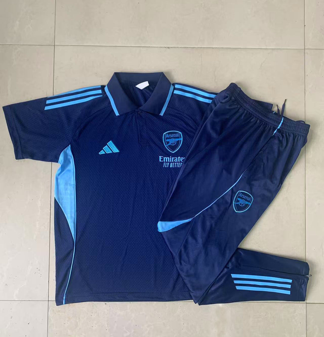 Kit Polo Arsenal 25/26 - Azul Marinho