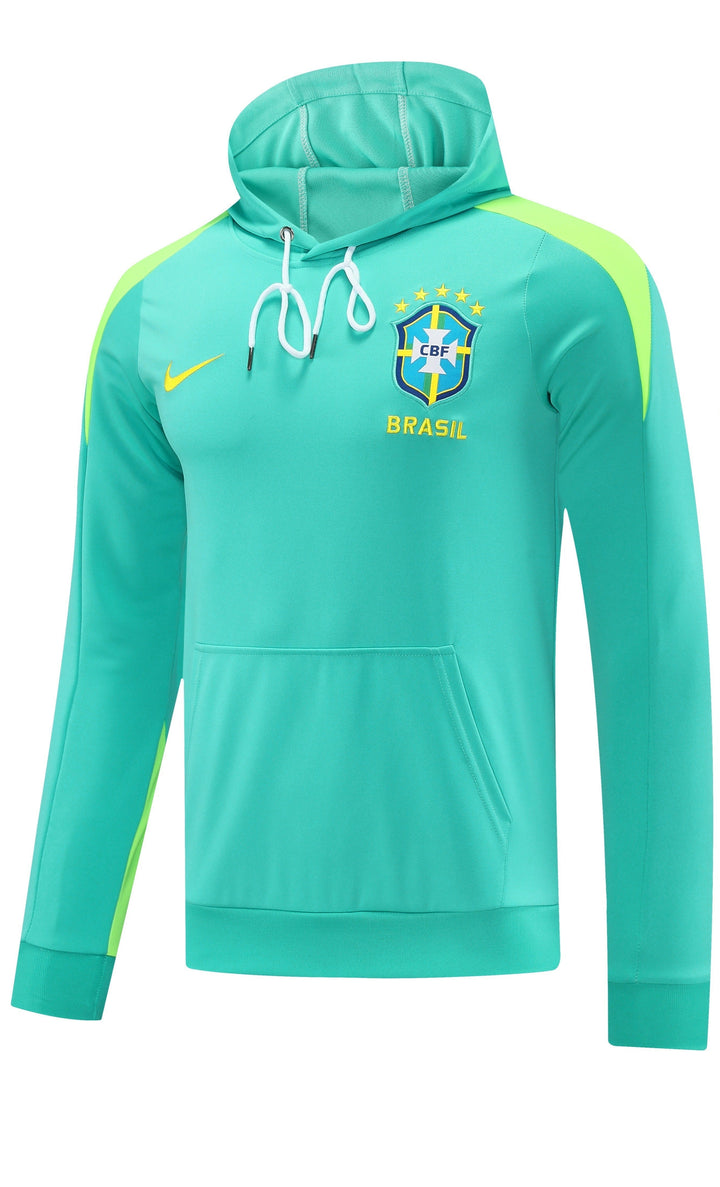 Blusão Brasil 2025/26 Azul Turquesa - Capuz