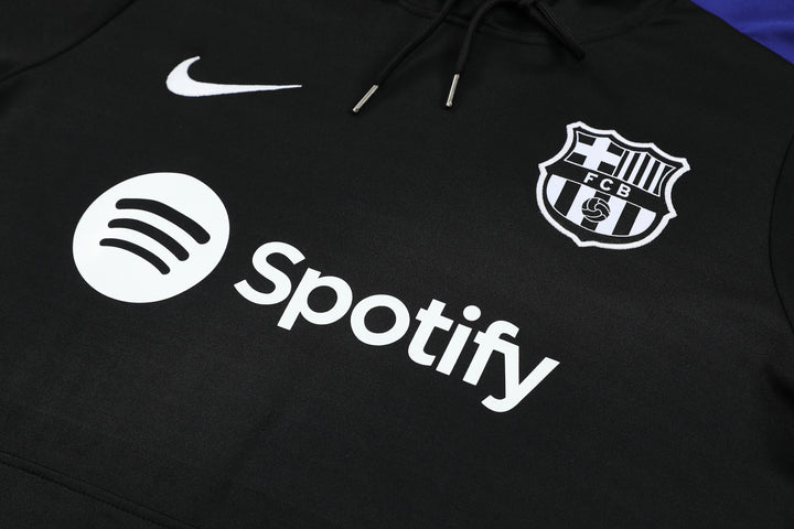 Conjunto Barcelona 2024/25 Preto II - Capuz