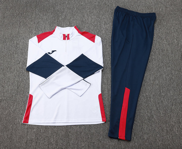 Conjunto Treino Joma - Branco/Azul marinho