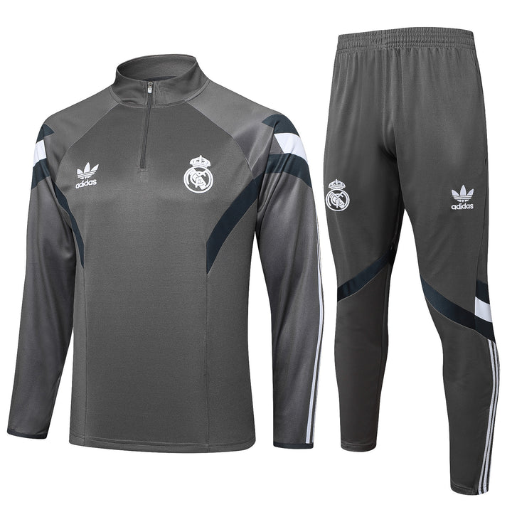 Conjunto Treino Real Madrid 24/25 - Cinza Escuro