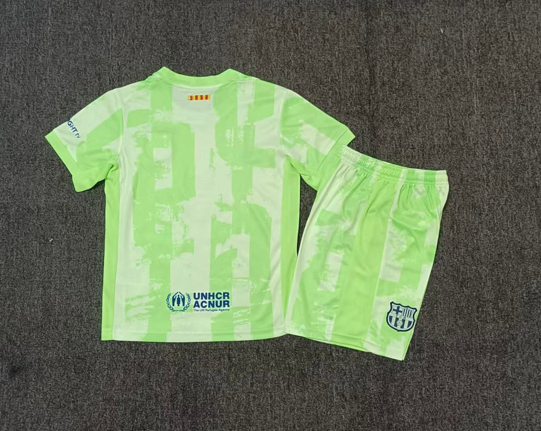 Conjunto Infantil Barcelona 2024/25 Terceiro