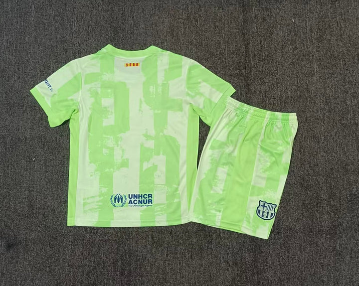 Conjunto Infantil Barcelona 2024/25 Terceiro