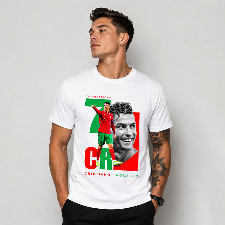 Camiseta CR7 Streetwear Masculina - Preto