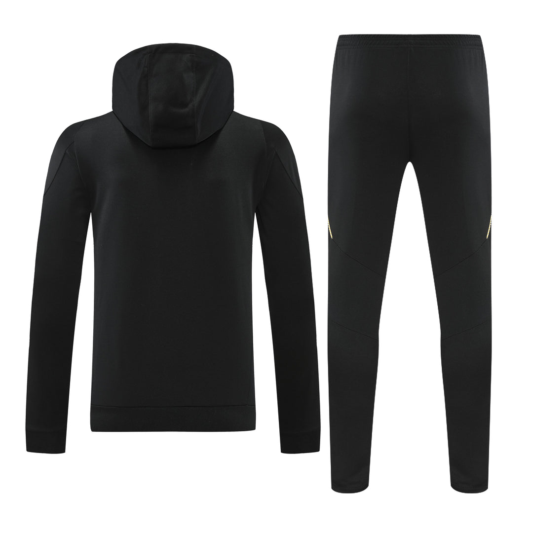 Conjunto Real Madrid 2024/25 Preto/Amarelo - Capuz