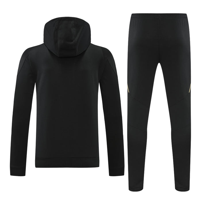 Conjunto Real Madrid 2024/25 Preto/Amarelo - Capuz