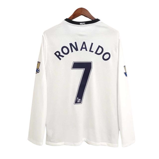 Camisa Retrô Manchester United Away 2008/09 - Ronaldo #7 (+Patches)