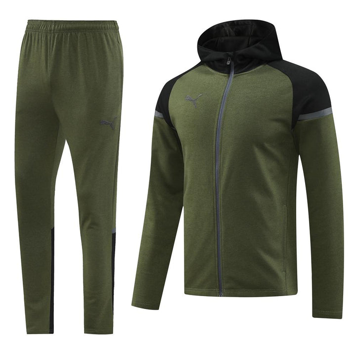 Conjunto Puma Tech Fleece - Verde Militar/Preto