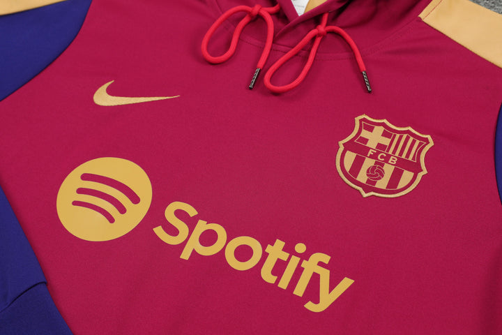 Conjunto Barcelona 2024/25 Vermelho - Capuz