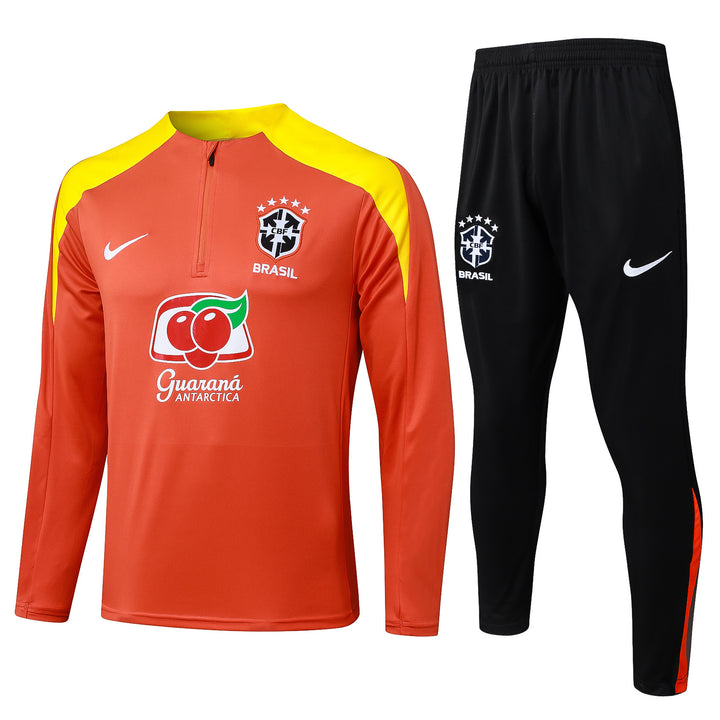 Conjunto Treino Brasil 25/26 - Laranja/Amarelo/Preto