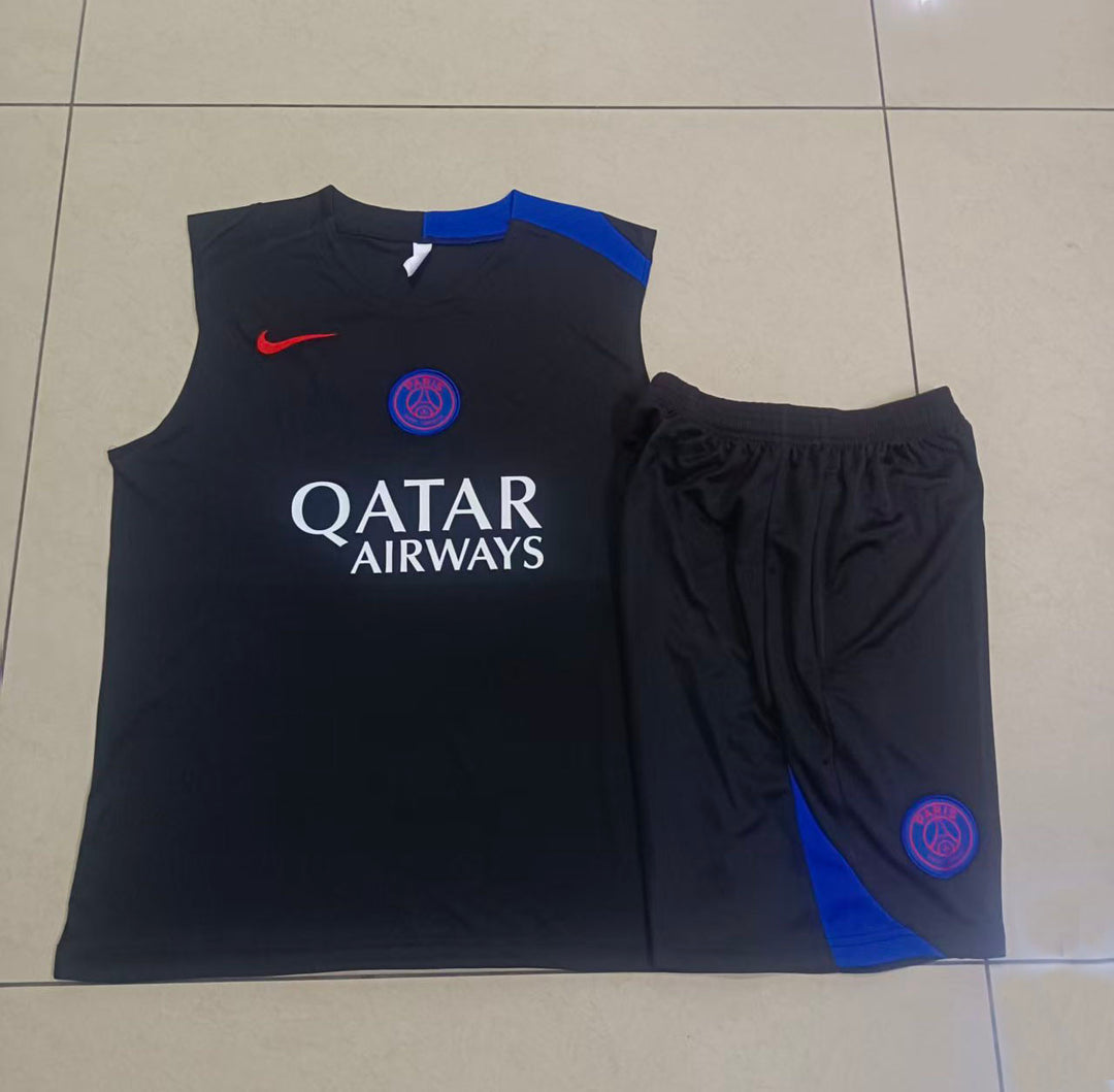 Kit Regata PSG 25/26 - Preto/Azul Royal