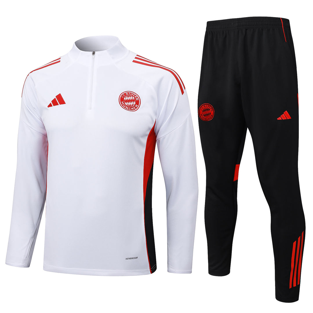 Conjunto Treino Bayern Munich 25/26 - Branco/Preto