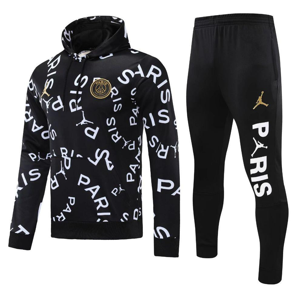 Conjunto PSG Preto/Branco - Capuz