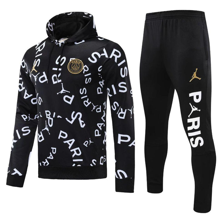 Conjunto PSG Preto/Branco - Capuz
