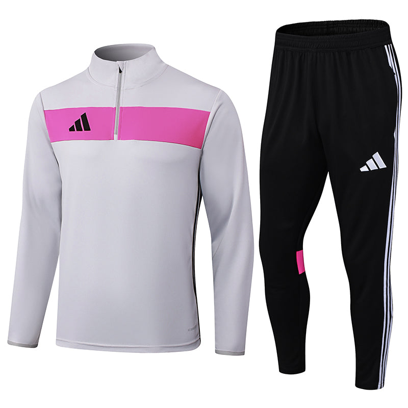 Conjunto Treino Adidas - Cinza/Rosa