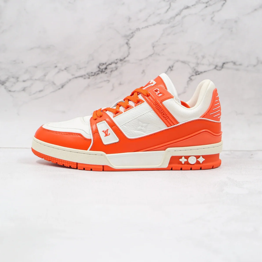 Louis Vuitton Trainer – Laranja/Branco