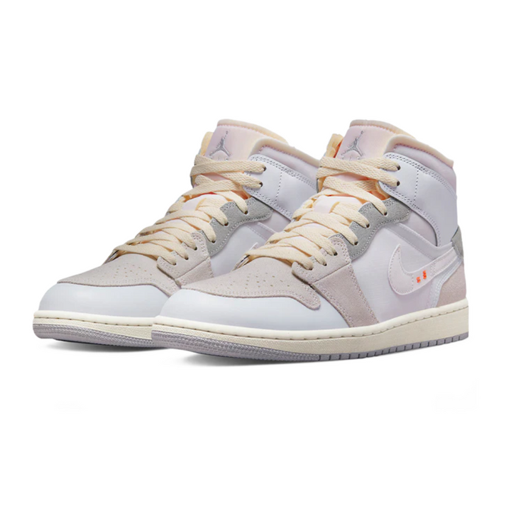 Jordan 1 Mid Craft Inside Out - Branco/Cinza