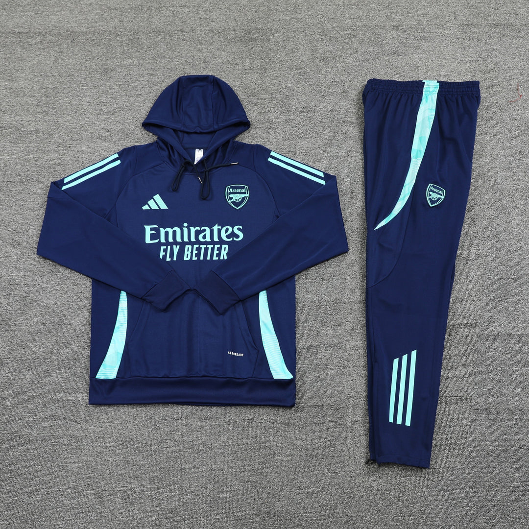 Conjunto Arsenal 2024/25 Azul Marinho - Capuz