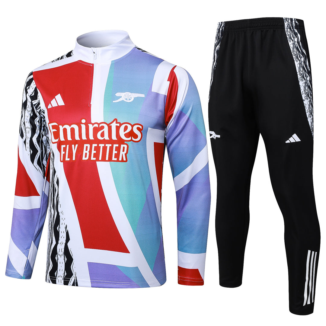 Conjunto Treino Arsenal 24/25 - Mesclado Lilás/Vermelho