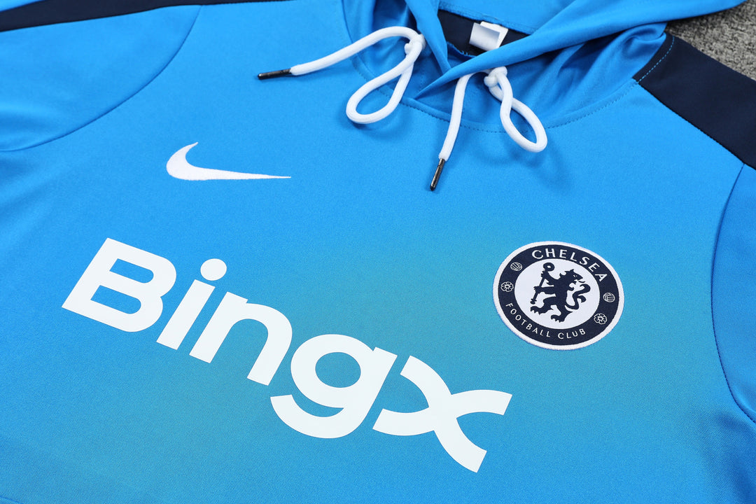 Conjunto Chelsea 2024/25 Azul Claro - Capuz