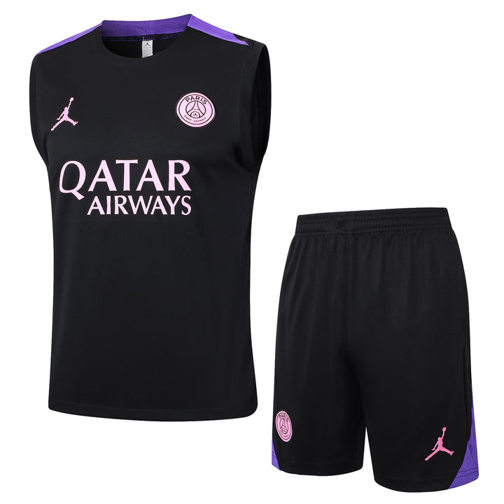 Kit Regata PSG 24/25 - Preto/Roxo/Rosa