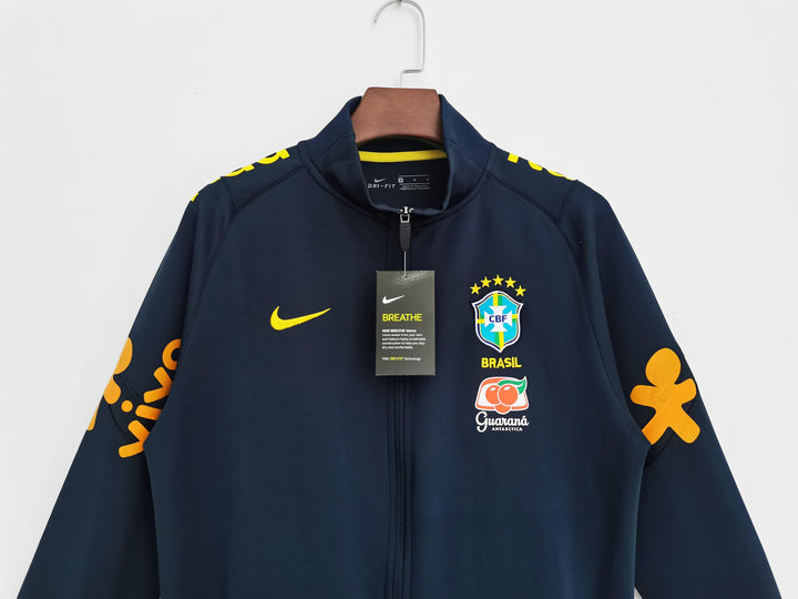 Blusão Treino Retrô Brasil 2022 - Azul Marinho