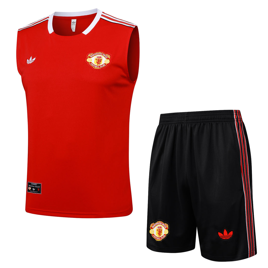 Kit Regata Manchester United 25/26 - Vermelho/Preto/Branco
