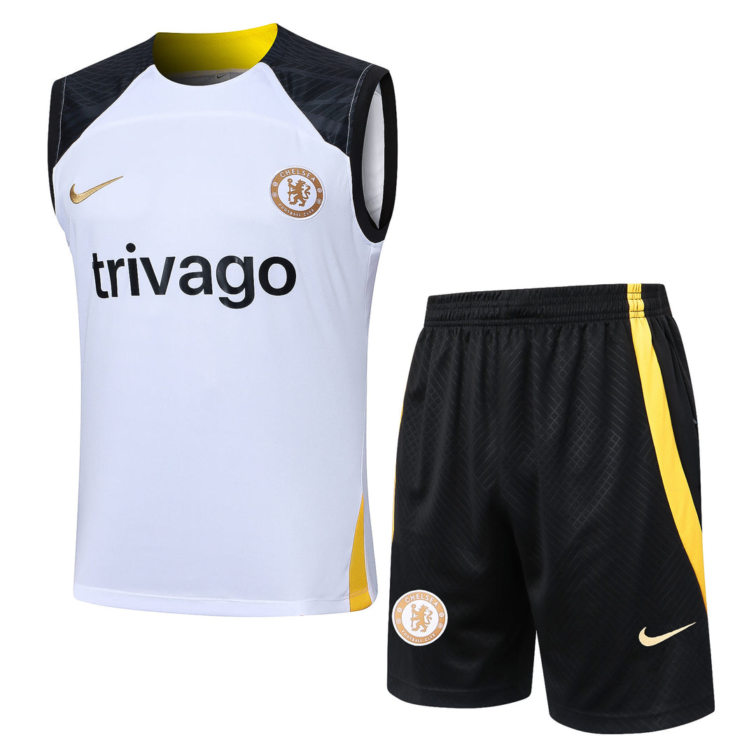 Kit Regata Chelsea 23/24 - Branco/Preto