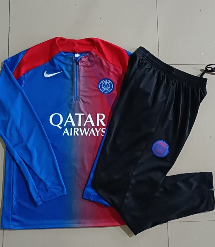 Conjunto Treino PSG 25/26 - Azul/Vermelho/Preto