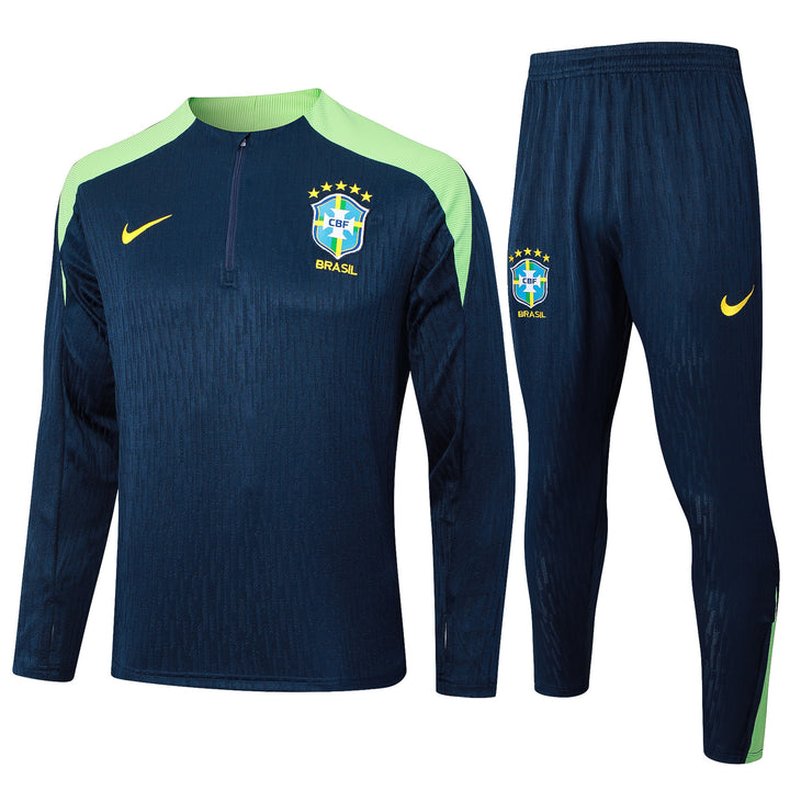 Conjunto Treino Brasil 24/25 - Azul Marinho/Verde Menta