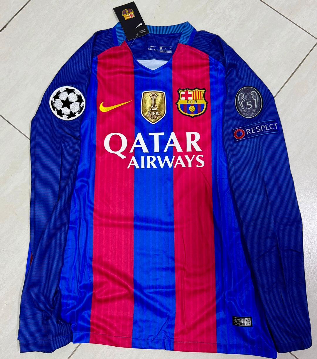 Camisa Retrô Barcelona 2016/17  (+Patch) - Manga Longa
