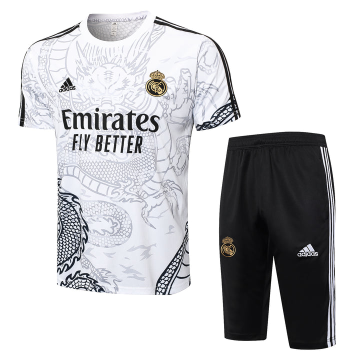 Kit Treino Real Madrid Dragon 23/24 - Branco