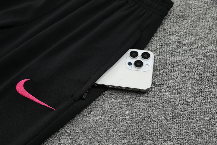 Conjunto Chelsea 2024/25 Preto/Rosa - Capuz