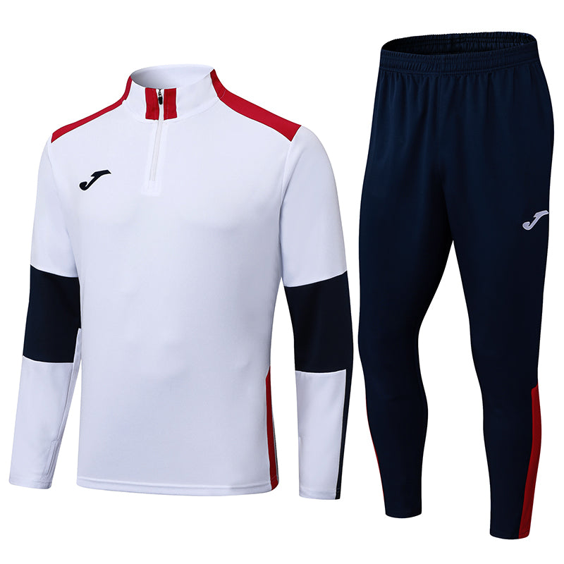 Conjunto Treino Joma - Branco/Azul marinho