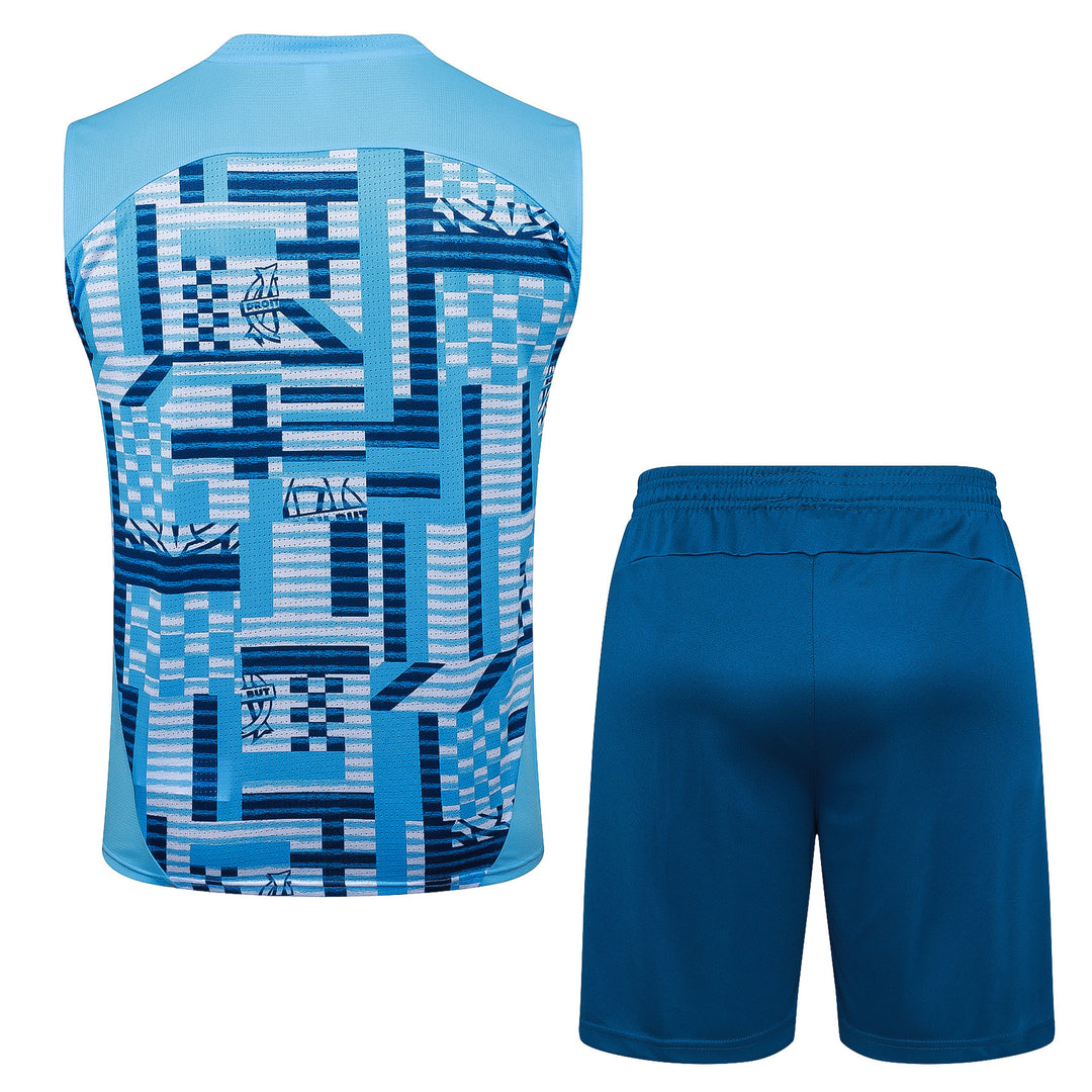 Kit Regata Olympique de Marseille 24/25 - Azul Celeste/Azul Petróleo